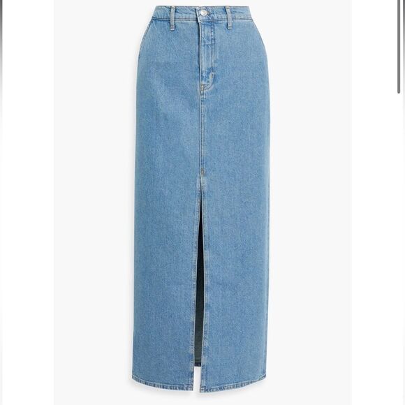 DEREK LAM 10 CROSBY Denim maxi skirt Size 27 - Picture 2 of 5